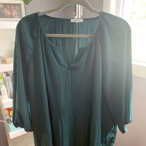 Pleione green blouse- very light and free flowing
